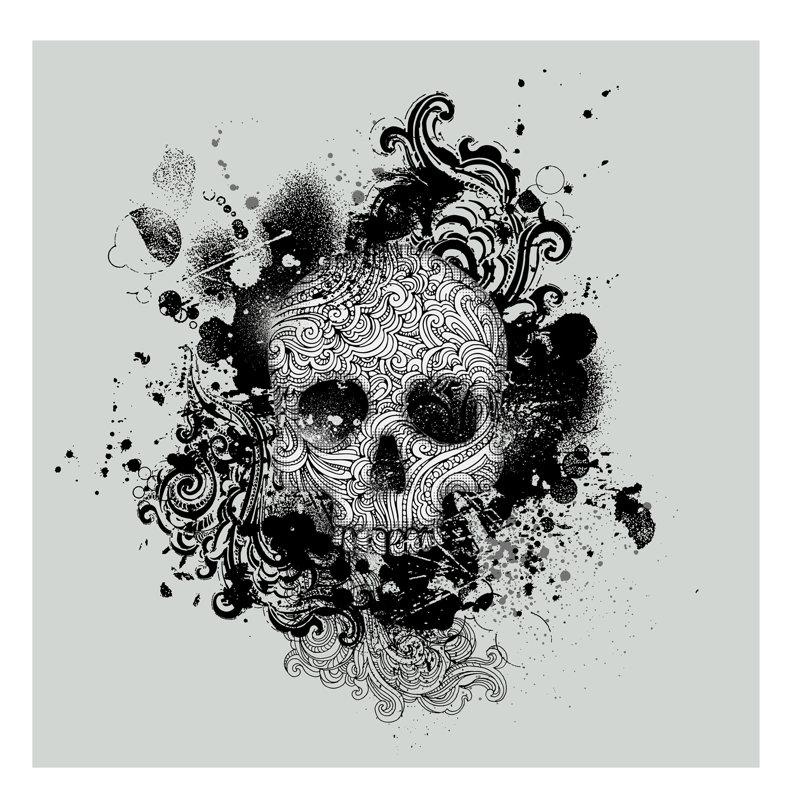 East Urban Home Skull 3.36m x 336cm Wallpaper Roll | Wayfair.co.uk